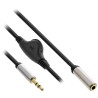 99253B - InLine® Câble audio Slim jack 3,5mm ST / BU, avec contrôle du volume, 0,25m 99253C
