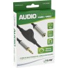 99253B - InLine® Câble audio Slim jack 3,5mm ST / BU, avec contrôle du volume, 0,25m 99253C