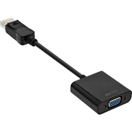 17197B - InLine® Basic Câble adaptateur DisplayPort vers VGA, noir, 0,15m 17903P