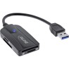 66772A - InLine® Lecteur de cartes USB 3.1 USB-A, pour SD/SDHC/SDXC, microSD, compatible UHS-II