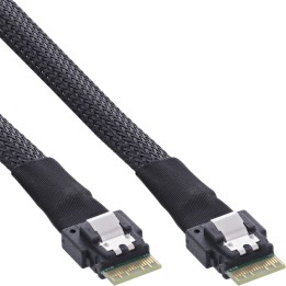 27642A - InLine® Slim SAS Kabel, SFF-8654 zu SFF-8654, 24Gb/s, 0,5m
