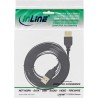 InLine? USB 2.0 Flachkabel Verl?ngerung, A ST / BU, schwarz, Kontakte gold, 1,5m InLine? USB 2.0 Flachkabel Verl?ngerung, A ST / BU, schwarz, Kontakte gold, 1,5m