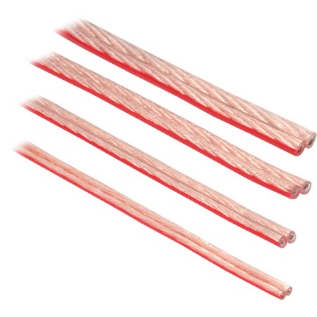InLine® Lautsprecherkabel, 2x 2,5mm², CU, transparent, 10m
