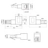 69991C - InLine® Patchkabel-Adapter Cat.6A, RJ45 Stecker / Buchse, 90 nach rechts gewinkelt