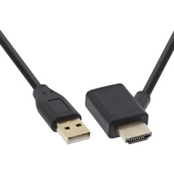 17600I - Adaptateur InLine® HDMI mâle/femelle avec alimentation USB, 0,5m 55363