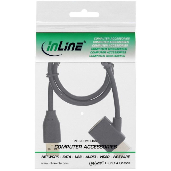 17600I - Adaptateur InLine® HDMI mâle/femelle avec alimentation USB, 0,5m 55363