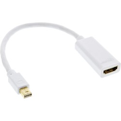 17193E - InLine® Câble adaptateur Mini DisplayPort HDMI avec audio, 4K/30Hz 17194K