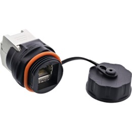 69990S - InLine® prise câble patch Cat.6A, étanche IP68, 2x RJ45 femelle, blindé