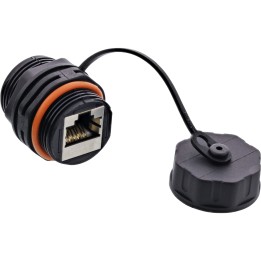 69990U - InLine® Raccord de câble patch Cat.6A, étanche IP68, p. applications industrielles