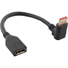 17159U - InLine® Câble adaptateur DisplayPort 1.4 ST/BU, 8K4K, coudé vers le bas