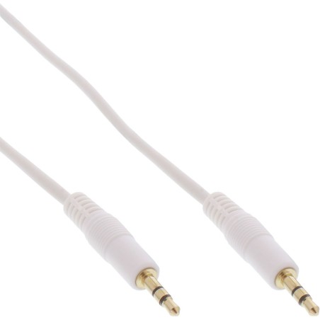 InLine® Klinke Kabel, 3,5mm Stecker / Stecker, Stereo, weiß / gold, 1,2m