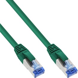 InLine? Patchkabel, S/FTP (PiMf), Cat.6A, halogenfrei, gr?n, 0,25m