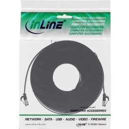 InLine? Patchkabel flach, U/FTP, Cat.8.1, TPE halogenfrei, schwarz, 5m