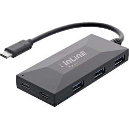 35399 - InLine® Hub USB 3.2 Gen.1, USB-C vers 2 ports USB-C et 3 ports USB-A, sans PSU