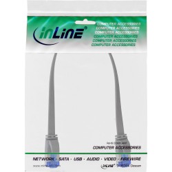 InLine? Patchkabel flach, U/FTP, Cat.6A, TPE halogenfrei, grau, 0,25m