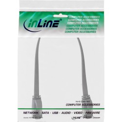 InLine? Patchkabel flach, U/FTP, Cat.8.1, TPE halogenfrei, grau, 0,3m