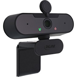 InLine? Webcam FullHD 1920x1080/30Hz mit Autofokus, USB-A Anschlusskabel