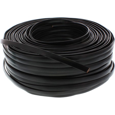 Câble modulaire, 8 fils ruban noir, 100m Ring
