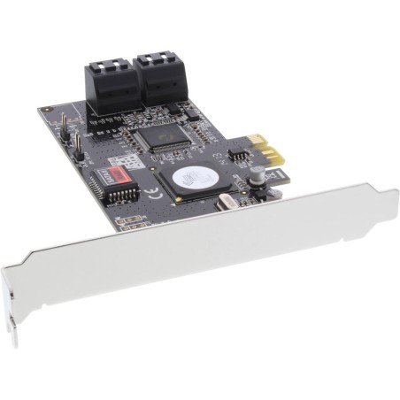 InLine® Schnittstellenkarte, 4x SATA II, RAID 0,1,5,10 PCIe (PCI-Express), inkl. Low profile Slotblech