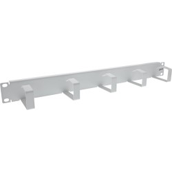 19110B - InLine® 19 panneau de câblage Panneau guide-câbles, 5 petites étriers, RAL7035, gris