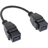 InLine? USB 3.2 Gen1 2x Keystone Adapterkabel, 2x USB A Keystone Buchse, 0,2m InLine? USB 3.2 Gen1 2x Keystone Adapterkabel, 2x USB A Keystone Buchse, 0,2m