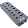 InLine? USB 3.0 Hub, 7-Port, mit Schalter, Aluminium, grau, mit Netzteil InLine? USB 3.0 Hub, 7-Port, mit Schalter, Aluminium, grau, mit Netzteil