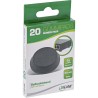 InLine? Gummipads, 12mm, 20er Pack, schwarz, flach, selbstklebend