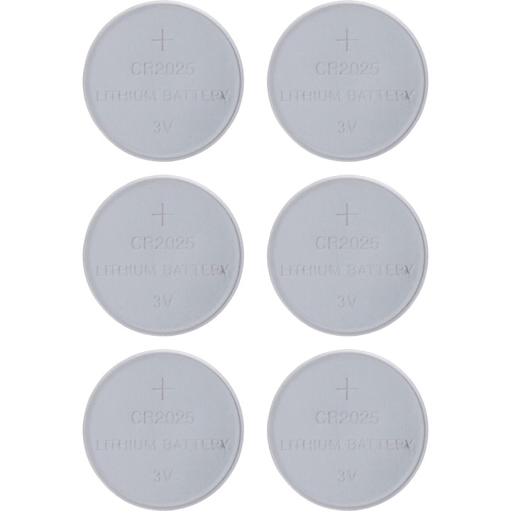 InLine? CR2025 Knopfzellen, 3V Lithium, 6er Blister