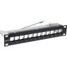 InLine? 10 Patchpanel Leerblech 12x, f?r Keystone Module, 1HE, RAL9005 schwarz InLine? 10 Patchpanel Leerblech 12x, f?r Keystone Module, 1HE, RAL9005 schwarz