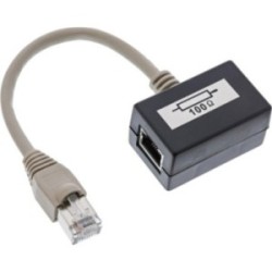 Distributeur ISDN, InLine®, 2x RJ45 Bu, 15cm Câble, avec résistances de pull-up