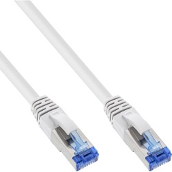 70er Bulk-Pack InLine? Patchkabel, S/FTP Cat.6A, halogenfrei, Kupfer, wei? 1m