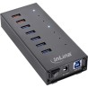 InLine? USB 3.0 Hub, 7 Port, Aluminiumgeh?use, schwarz, mit 2,5A Netzteil InLine? USB 3.0 Hub, 7 Port, Aluminiumgeh?use, schwarz, mit 2,5A Netzteil