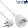 16400U - InLine® Rallonge électrique prise de courant de sécurité coudée prise femelle, blanc, 1m 16400U - InLine® Rallonge électrique prise de courant de sécurité coudée prise femelle, blanc, 1m