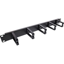 InLine? 19 Kabelf?hrungspanel, 5 Kunststoffb?gel, RAL 9005, schwarz