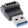 InLine? USB 3.2 Adapter, USB-A Stecker zu intern USB-E Frontpanel Buchse InLine? USB 3.2 Adapter, USB-A Stecker zu intern USB-E Frontpanel Buchse