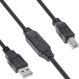 34511A - Câble actif InLine® USB 2.0, fiche USB-A vers fiche USB-B, 10 m