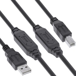 34512A - Câble actif InLine® USB 2.0, fiche USB-A vers fiche USB-B, 15 m