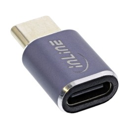 35900A - Adaptateur InLine® USB4, fiche/prise USB-C, aluminium, gris