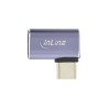 35900B - Adaptateur InLine® USB4, fiche/prise USB-C coudée droite/gauche, aluminium 35900B - Adaptateur InLine® USB4, fiche/prise USB-C coudée droite/gauche, aluminium