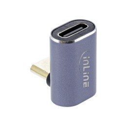 35900D - Adaptateur InLine® USB4, fiche/prise USB-C coudée en haut/en bas, aluminium