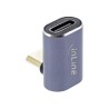 35900D - Adaptateur InLine® USB4, fiche/prise USB-C coudée en haut/en bas, aluminium 35900D - Adaptateur InLine® USB4, fiche/prise USB-C coudée en haut/en bas, aluminium