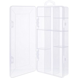 43009L - Boîte pour petites pièces InLine®, 10 compartiments, dimensions : 206x107x33mm, transparente