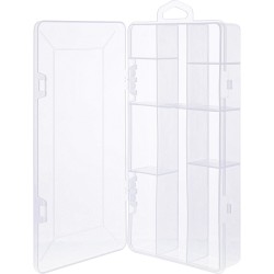 InLine? Kleinteilebox, 10 F?cher, Abmessungen: 206x107x33mm, transparent