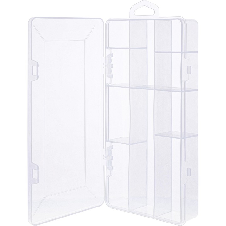 InLine? Kleinteilebox, 10 F?cher, Abmessungen: 206x107x33mm, transparent