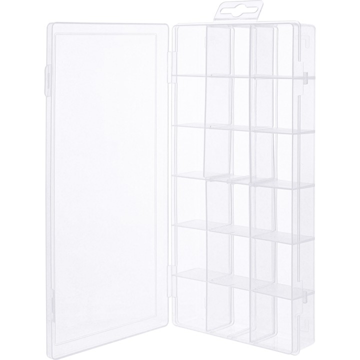 InLine? Kleinteilebox, 18 F?cher, Abmessungen: 207x110x27mm, transparent