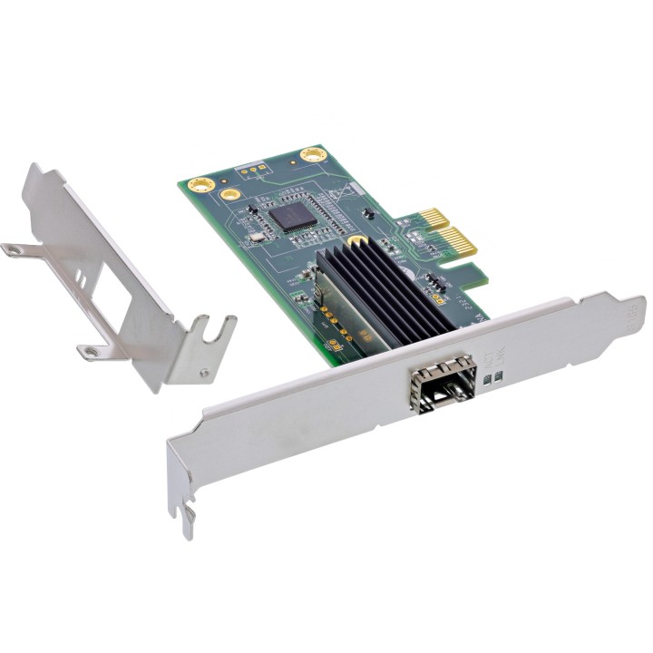 InLine? Gigabit Netzwerkkarte, 1x SFP, PCIe x1, inkl. low profile Slotblech