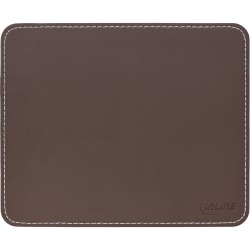 55459C - Tapis de souris InLine® cuir artificiel premium marron, 255x220x3mm