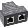 69995B - Adaptateur InLine® Cat.5e STP T (port doppler), prise RJ45 vers 2x prise RJ45