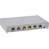 InLine? Patchfeld Cat.6A 0,5HE 6-fach, Tisch/Wand/Hutschiene, grau, Staubschutz