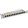 InLine? Patchfeld Cat.6A 12-fach 10 0,5HE  lichtgrau, RAL7035